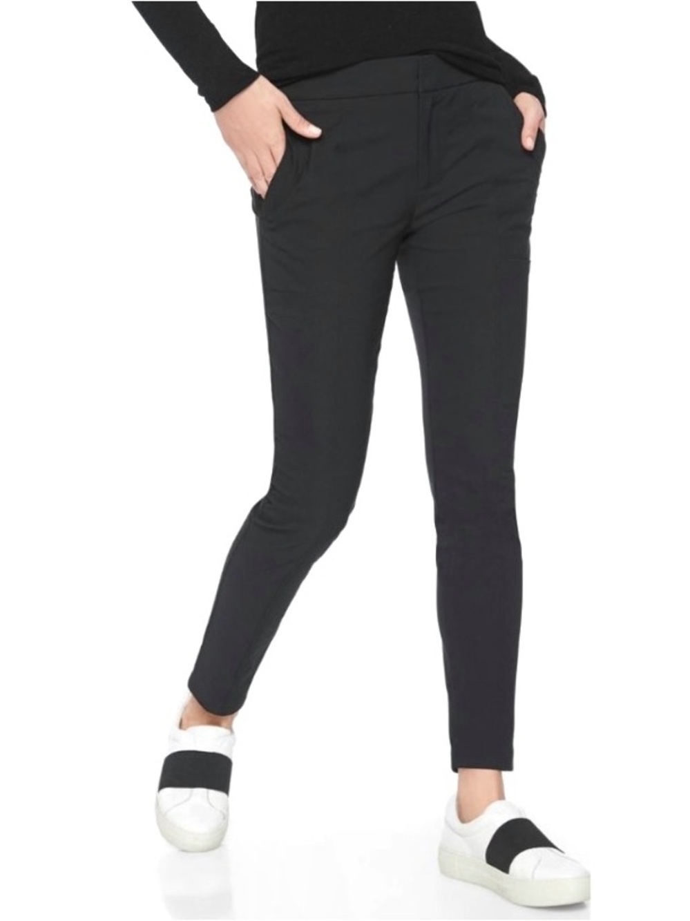 ATHLETA Black Wander Stash Skinny Stretch Pants 4